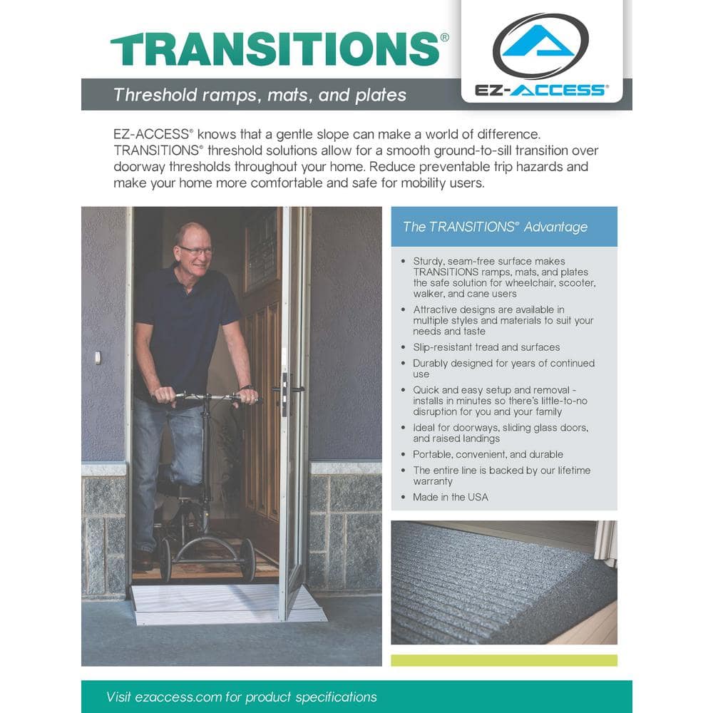 EZ-ACCESS 6" Slip-Resistant Aluminum Modular Entry Ramp