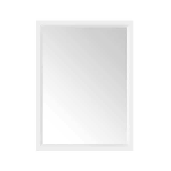 Home Decorators Collection Rockleigh 24 in. W x 32 in. H Rectangular Framed Wall Mount Bathroom Vanity Mirror in White
