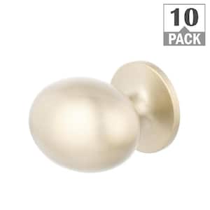 Large Football 1-3/8 in. Champagne Classic Oval Cabinet Knob (10-Pack)