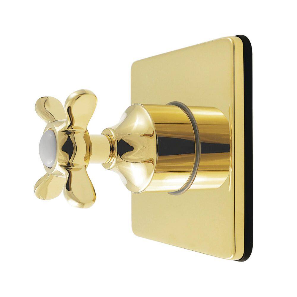 Essex 3/4 in. Single-Handle 1-Hole Wall Mount 6-Way Diverter Valve with Trim Kit in Polished Brass price history on PriceWatchPro