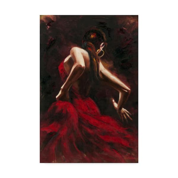 Trademark Fine Art Flamenco Dancer by Antonio Floater Frame Culture Wall Art 32 in. x 22 in.