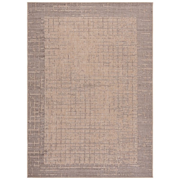 SAFAVIEH Sisal Performance 8 ft. x 10 ft. Natural/Beige Border Abstract Area Rug