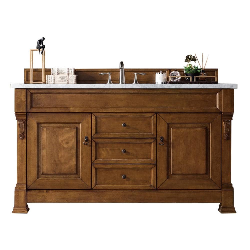 Brookfield 60 in. W x 23.5 in. D x 34.3 in. H Bathroom Vanity in Country Oa
