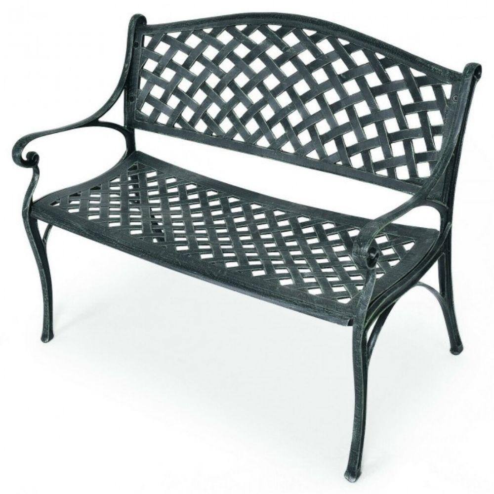 Ancient Green 40" Aluminum Classic Outdoor Garden Bench