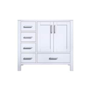 Jacques 36 in. W x 22 in. D Right Offset White Bath Vanity without Top
