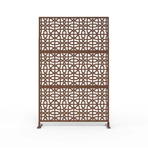 Dovelina 76 in. Galvanized Steel Garden Fence Patio Privacy Screen Garden Screen Panels