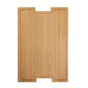 22.75 in. x 16.75 in Bamboo Workstation Kitchen Sink Cutting Board/Serving Board