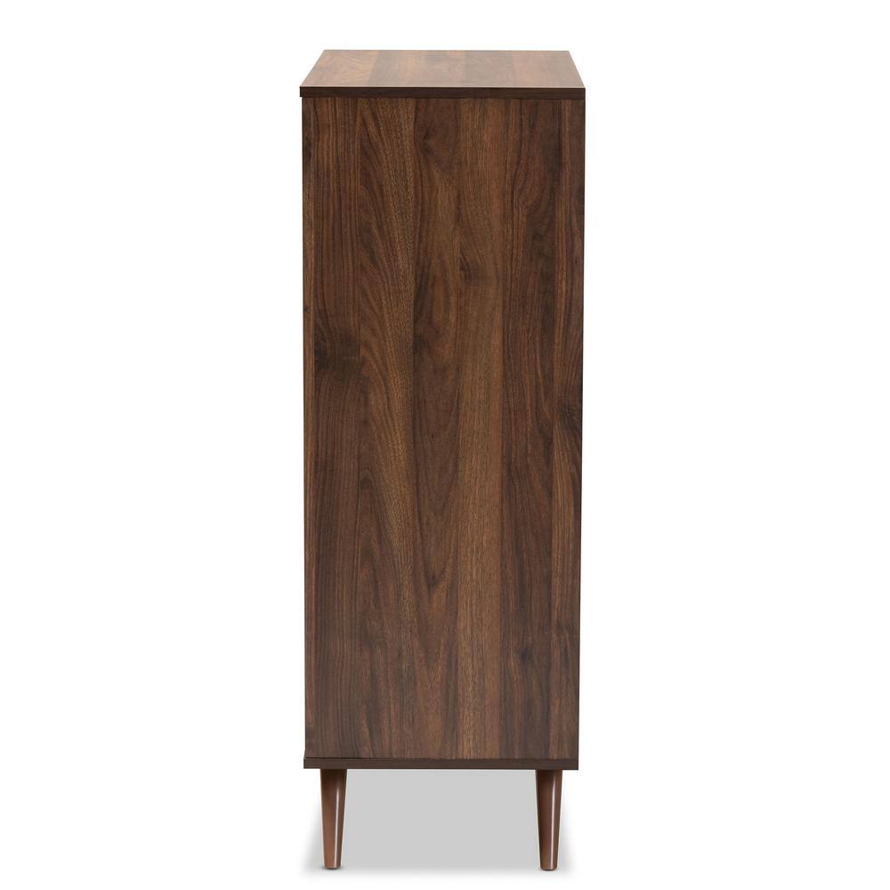 Retro Naoki 5-Drawer Chest in Two-Tone Gray and Walnut