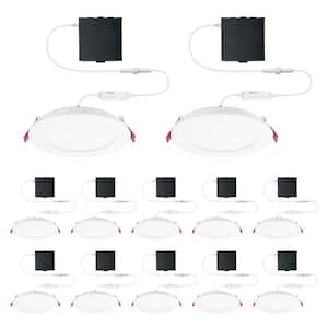 Pro Value Series LED 6 in Round Adj Color Temp Canless Recessed Light for Kitchen Bath Living rooms, Wht  12-Pk
