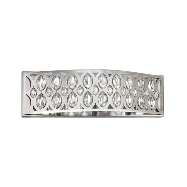 Kira Home Josephine 24 in. 3-Lights Brushed Nickel Modern Bathroom Vanity Light