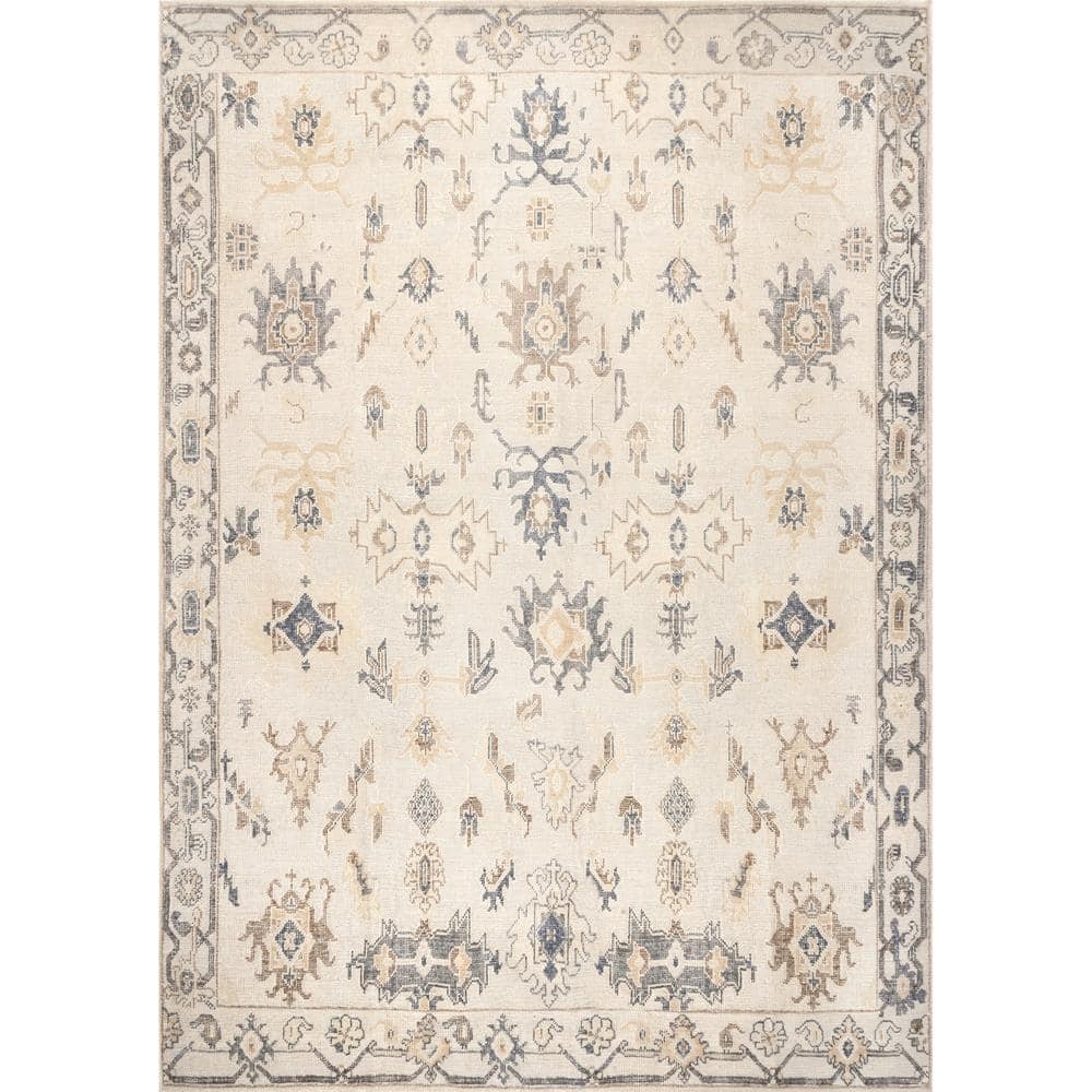 Eco-Friendly Easy-Care Gray Synthetic 4' x 6' Area Rug