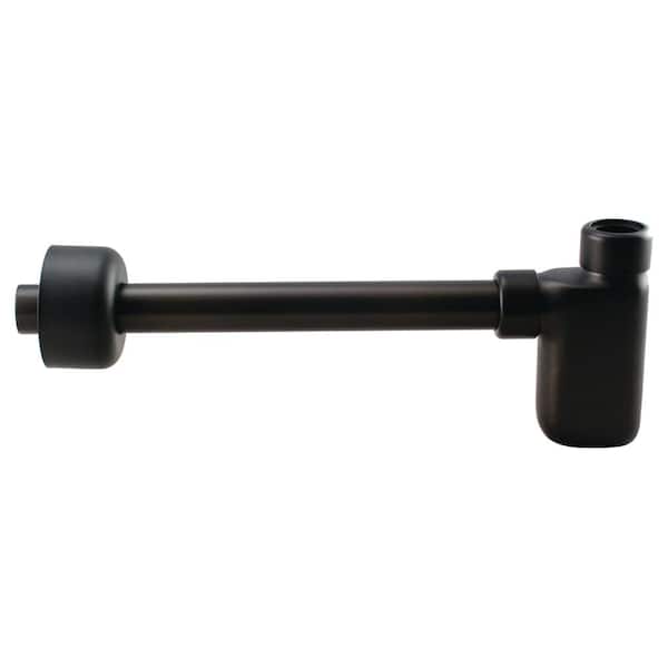 Westbrass 1-1/4 in. x 1-1/4 in. Flat Bottle Trap with High Box Flange, Oil Rubbed Bronze