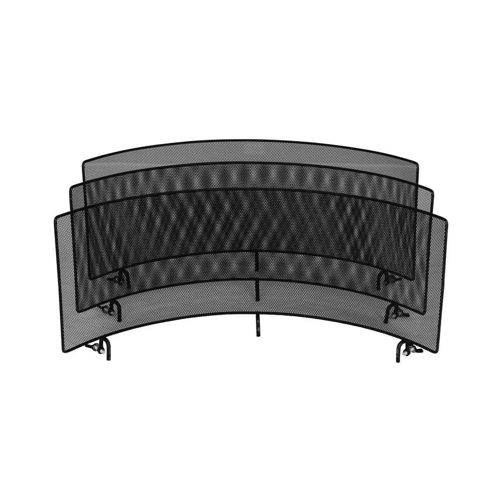 Black Lacquered Steel Protective Spark Guard Lid for Campfire Pan 70, Outdo