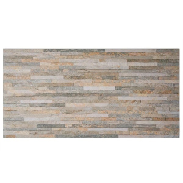 Muro Ardesia Ocre 12-1/2 in. x 12 in. Porcelain Wall Take Home Tile Sample