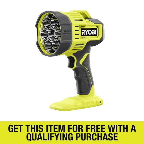 RYOBI ONE 18V Cordless LED Spotlight Tool Only PCL661B The Home Depot