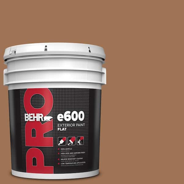 BEHR PRO 5 gal. #S240-6 Ranch Brown Flat Exterior Paint