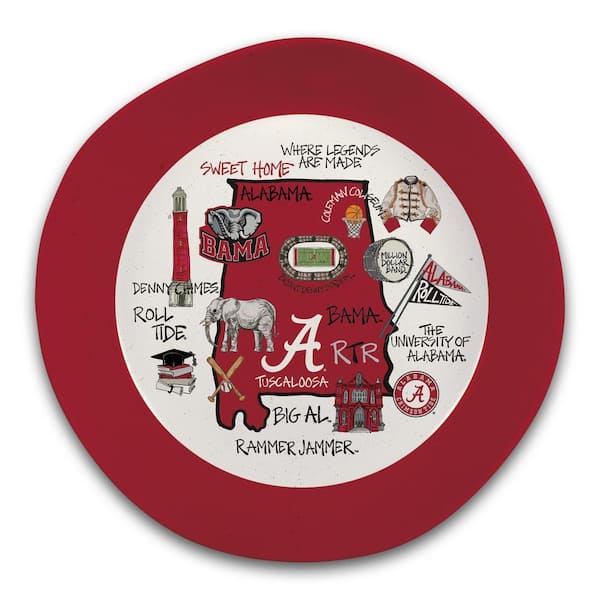 Alabama 13.5 in. 64 fl. oz. Assorted Colors Melamine Serving Bowl
