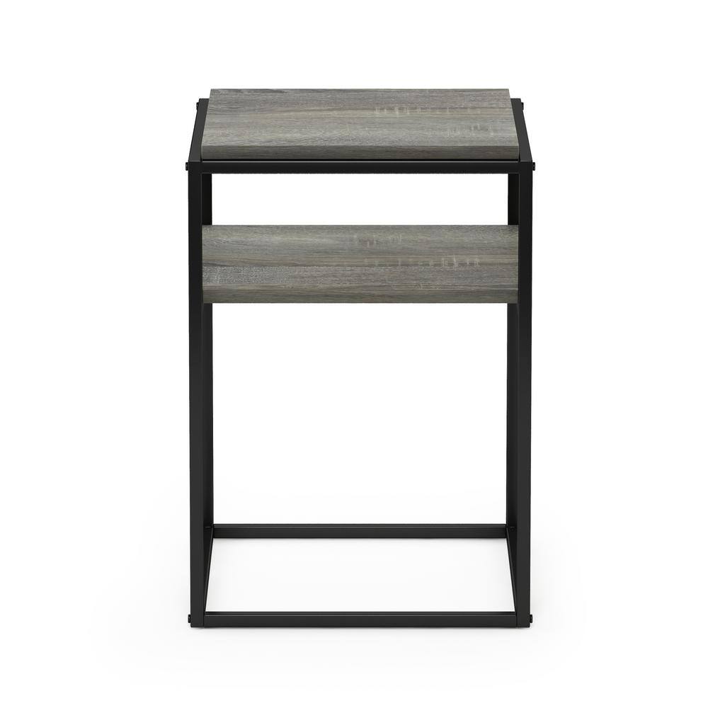 Furinno Moretti 21.9 in. French Oak Grey Modern Lifestyle 2 Shelf