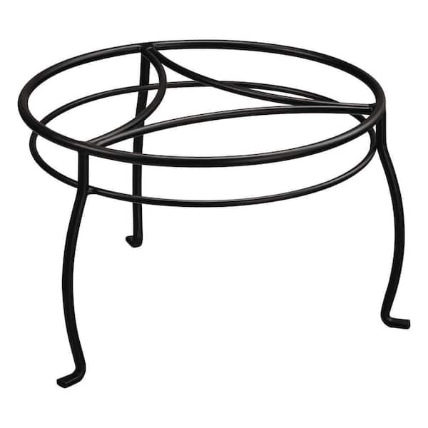 Vigoro 8 in. Raised Black Metal Plant Stand