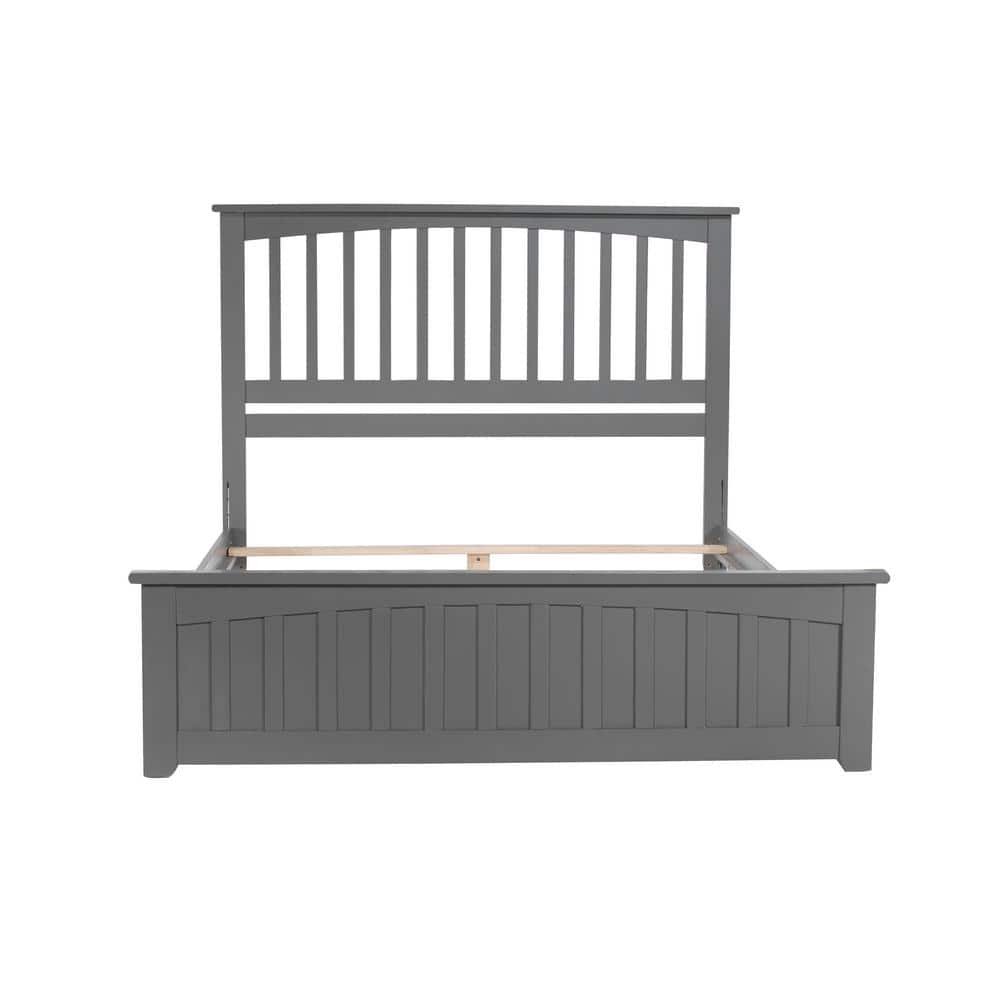 Atlantic Grey Queen Mission Solid Wood Platform Bed