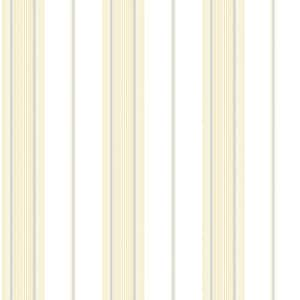 Smart Stripes 3 Yellow Slim Stripe Sheen Finish Non-Pasted Vinyl on Non-Woven Wallpaper Sample