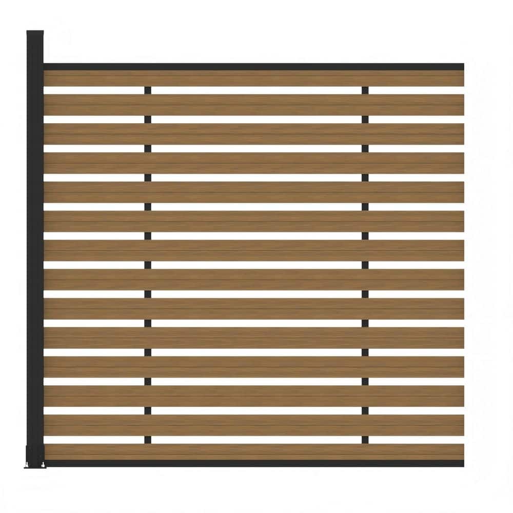 Outdoor Lattice 6 ft. H x 6 ft. W Waterproof Brown Composite Fence Panel Kit with One Post price history on PriceWatchPro
