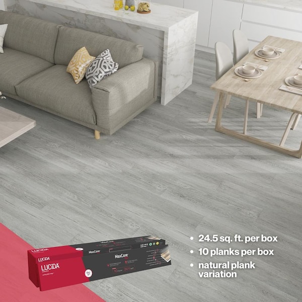 Lucida Surfaces TruCore Grey 12 MIL x 7.3 in. W x 48 in. L Lucida Surfaces TruCore Grey 12 MIL x 7.3 in. W x 48 in. L