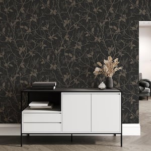 Boutique Belle Charcoal and Gold Wallpaper