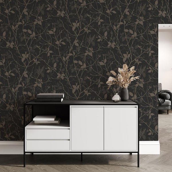 Boutique Belle Charcoal and Gold Wallpaper