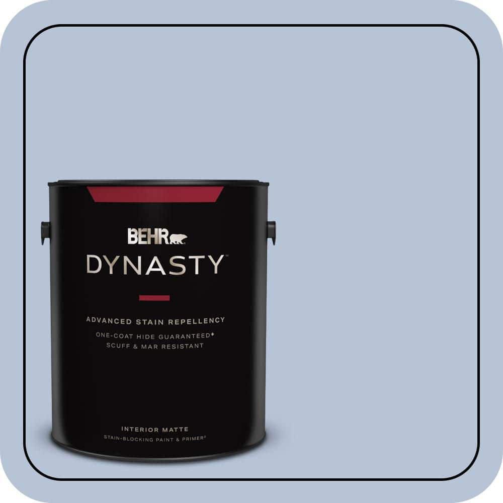 1 gal. #610C-3 Virginia Blue Matte Interior Stain-Blocking Paint & Primer
