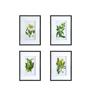 Set of 4 Plastic Framed Home Botanical Flower Wall Art Prints, Home Decor Art for Living Room Entryway 20 in. x 28 in