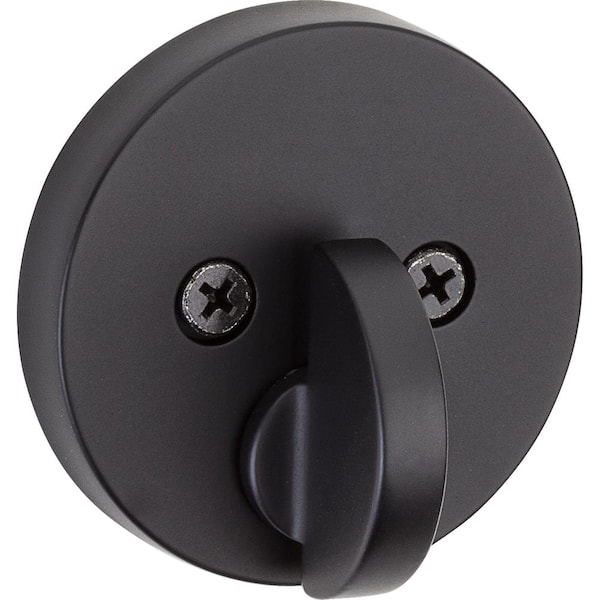 Kwikset Uptown Low Profile Iron Black Round Contemporary Single