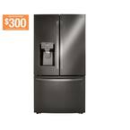 24 cu. ft. French Door Smart Refrigerator, Dual Ice with Craft Ice in PrintProof Black Stainless Steel, Counter Depth