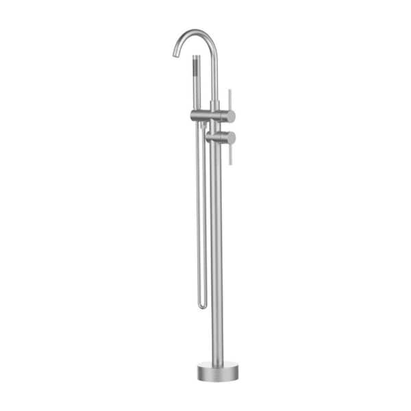 cobbe Higher Quality 2-Handle Freestanding Tub Faucet with Hand Shower in. Nickel