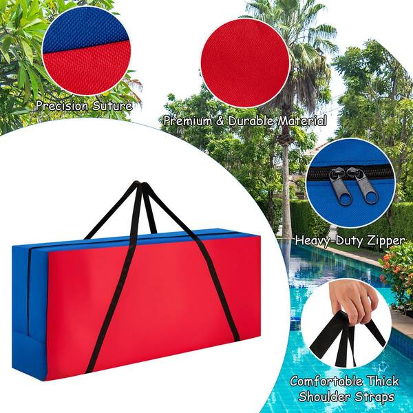 ●Raised By The Game Costway Giant 4 in A Row Jumbo 4-to-Score Game Set W/Storage