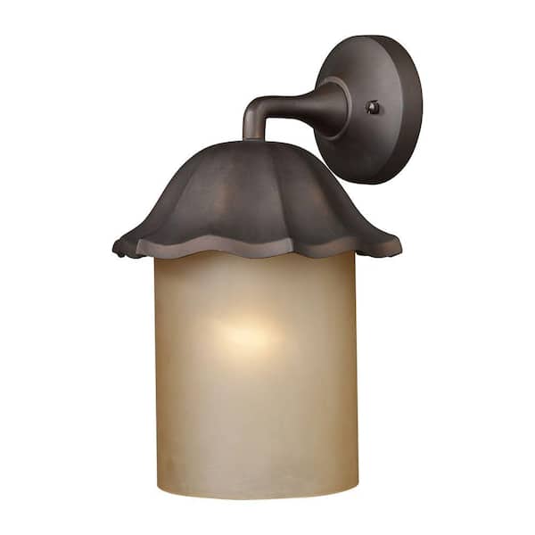 Titan Lighting 1-Light Wall Mount Clay Bronze Outdoor Sconce-DISCONTINUED