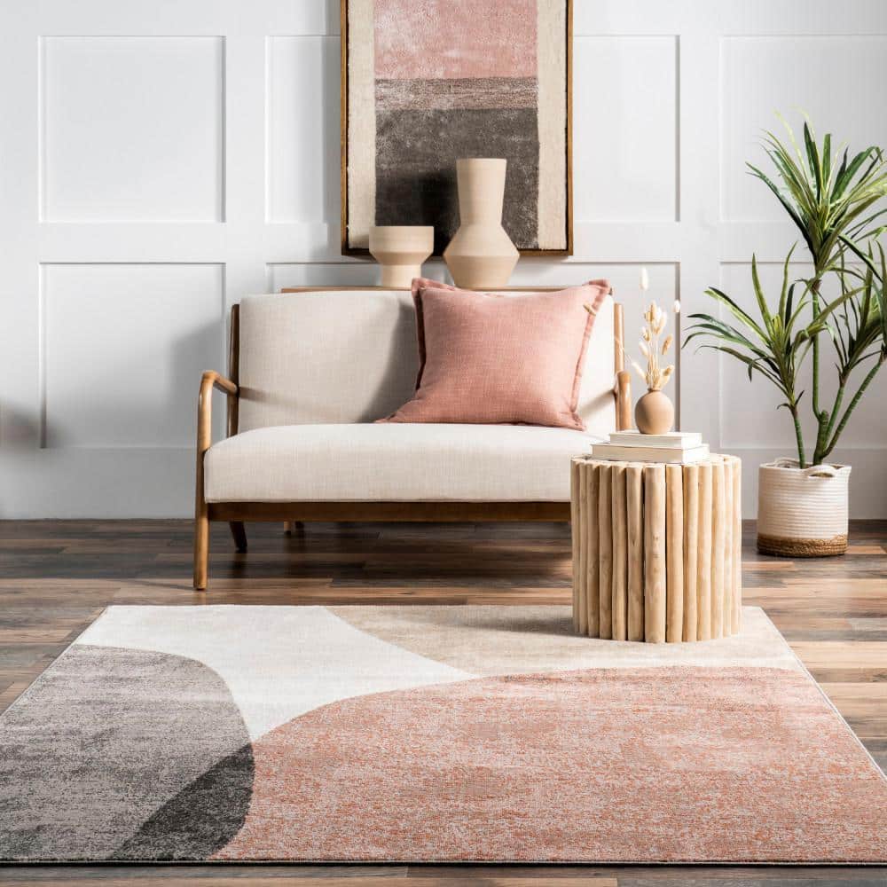 Emelia Abstract Multicolor Synthetic Area Rug