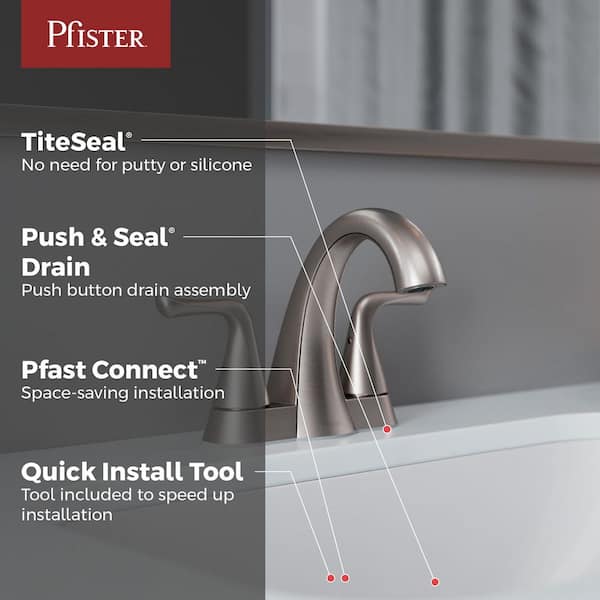 Willa 4 in. Centerset 2-Handle Bathroom Faucet in Spot Defense Brushed Nickel