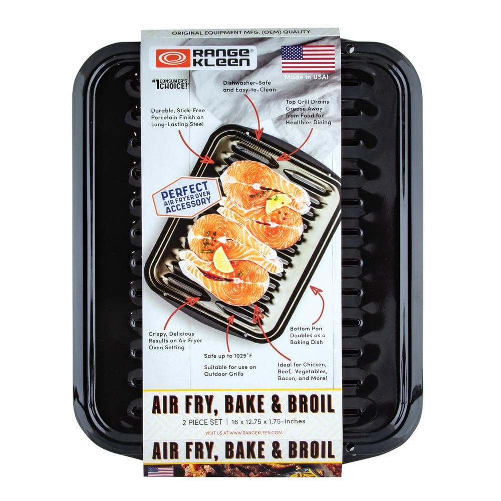 Range Kleen 2pc Broiler Pan Set With 1 Bp102x And 1 Bp106x And 1 Scrape And  Kleen : Target