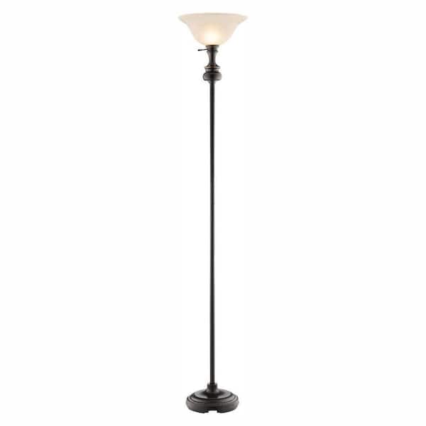 Hampton Bay Candler 71.75 in. Oil Rubbed Bronze Torchiere Lamp with TTL 20 Compliant Fixture