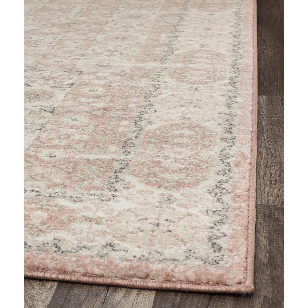 Harper 5' x 7' Pink Lemonade Vintage Synthetic Area Rug