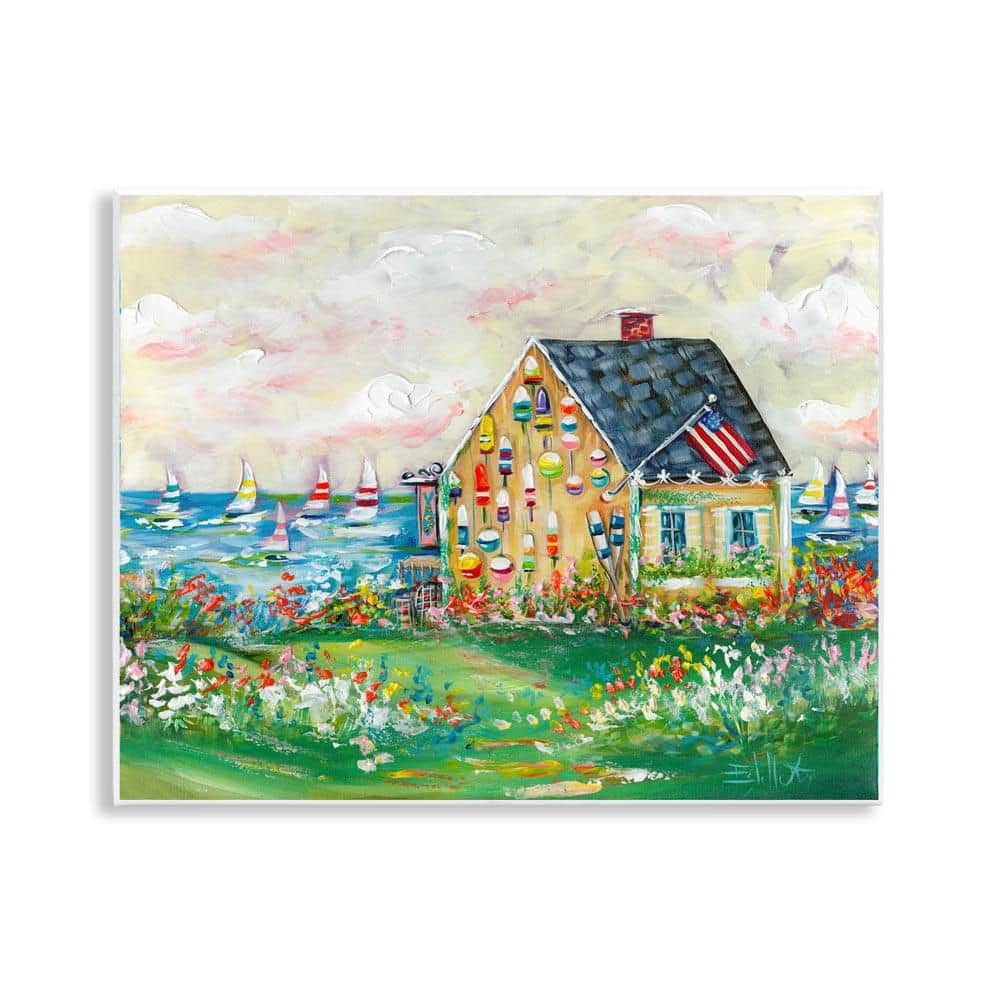 Buoy Covered Boat House by Estelle Grengs Unframed Nature Graphic Art Print 11 in. x 14 in. price history on PriceWatchPro