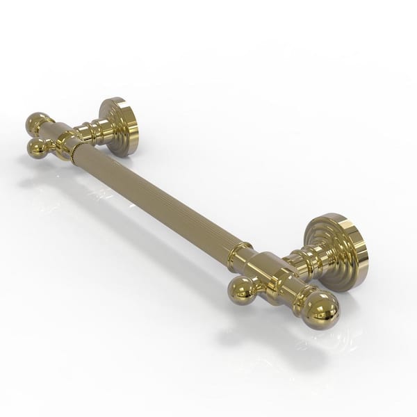 Allied Brass Waverly Place Collection 36 in. Reeded Grab Bar in Unlacquered Brass