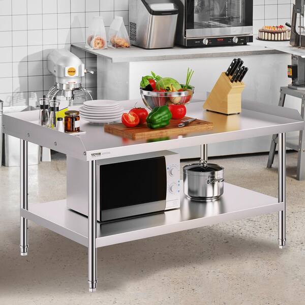 Stainless steel counter height work table sales