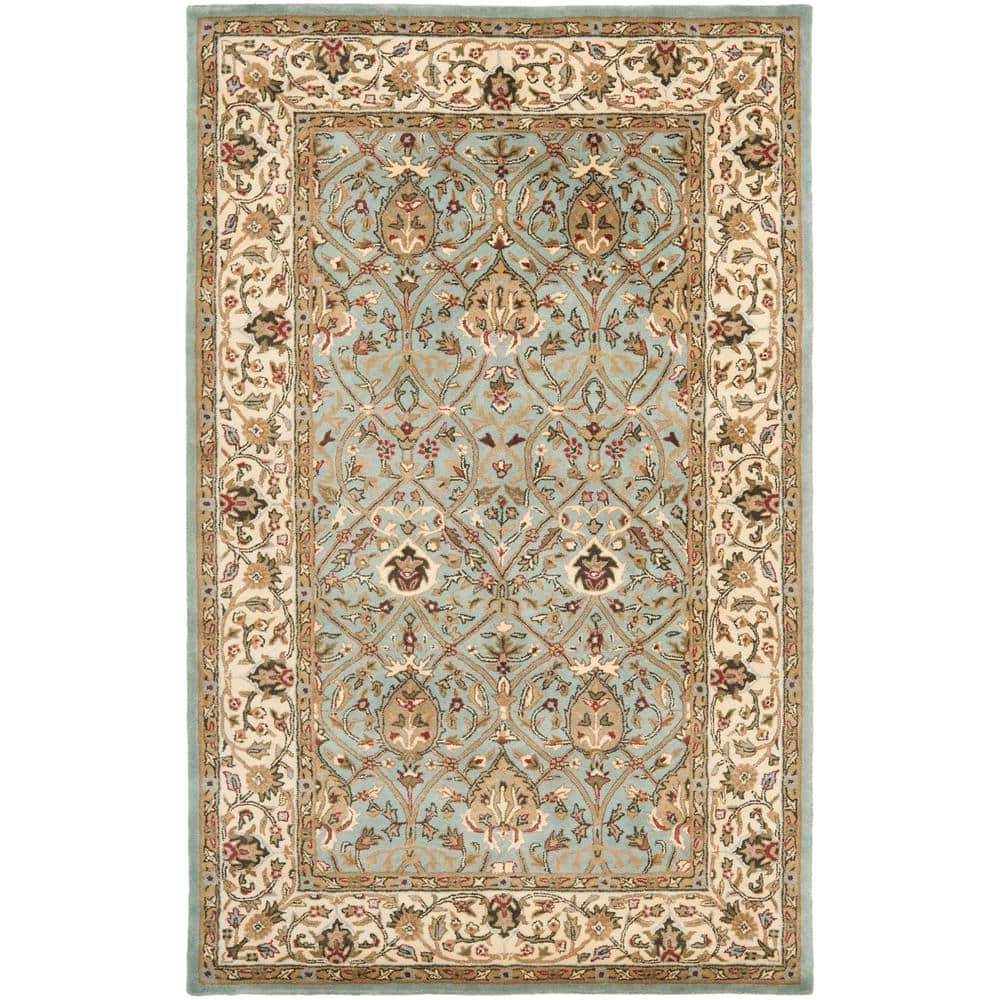 Entry Rug, Hand Knotted 4x6 Beige Persian Isfahan Entry Rug