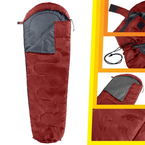 Wakeman Outdoors Mummy Sleeping Bag - Adult Cold Weather Sleeping