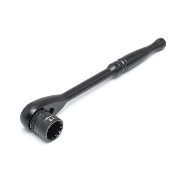Husky - 3/8 in. Drive 100-Position Low-Profile Long Handle Ratchet