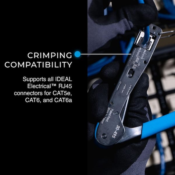 IDEAL Feed-Thru RJ45 Installation Hip Kit with FT-45 Crimper 