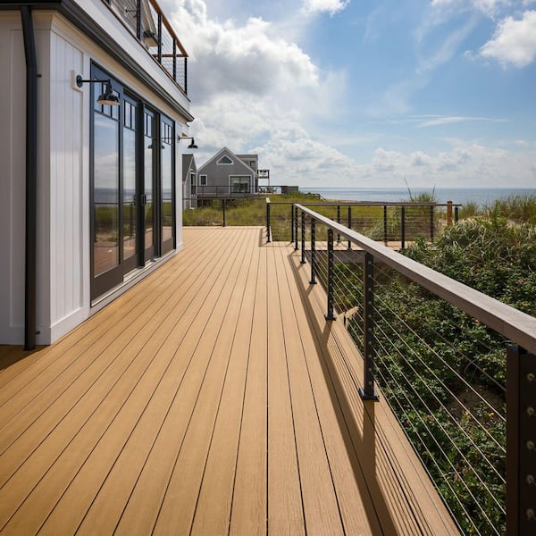 Meridian CoolDeck Shoreside 1 in. x 5.4 in. x 16 ft. Groove Capped Composite Decking 10-Piece H-Pack