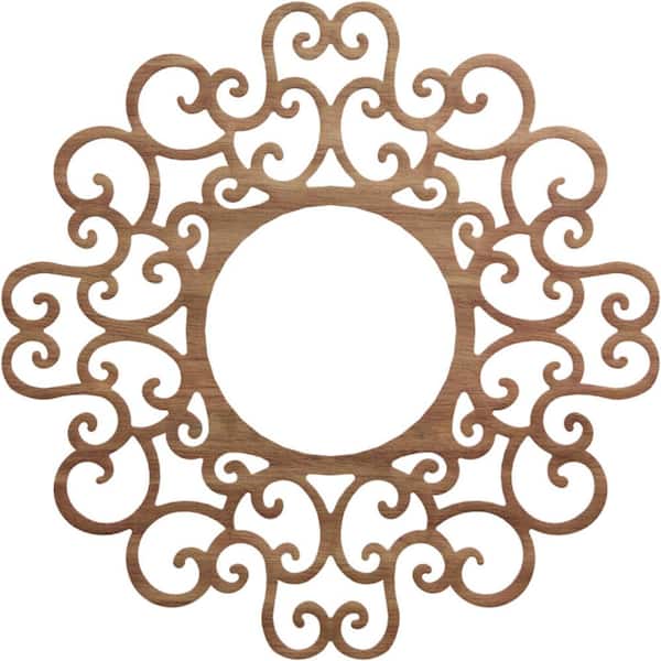 Ekena Millwork 0.25 in. x 36 in. x 36 in. Wood Medallion Moulding